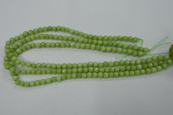 CCN2271 15.5 inches 6mm faceted round candy jade beads wholesale