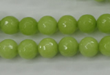 CCN2273 15.5 inches 10mm faceted round candy jade beads wholesale