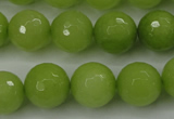 CCN2275 15.5 inches 14mm faceted round candy jade beads wholesale