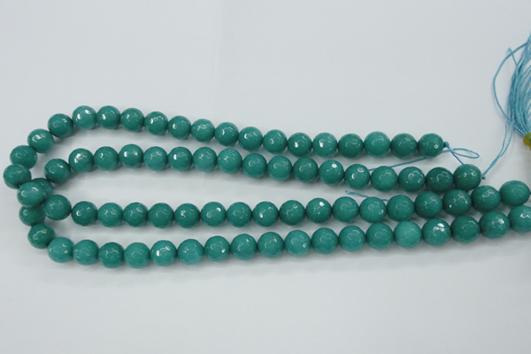 CCN2281 15.5 inches 10mm faceted round candy jade beads wholesale