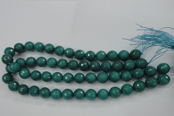 CCN2283 15.5 inches 14mm faceted round candy jade beads wholesale