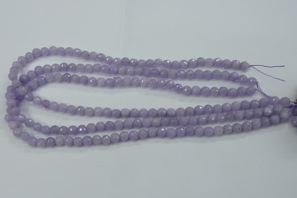 CCN2287 15.5 inches 6mm faceted round candy jade beads wholesale