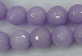 CCN2291 15.5 inches 14mm faceted round candy jade beads wholesale