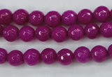 CCN2295 15.5 inches 8mm faceted round candy jade beads wholesale