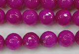 CCN2298 15.5 inches 14mm faceted round candy jade beads wholesale