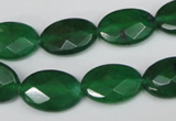 CCN230 15.5 inches 12*18mm faceted oval candy jade beads