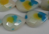 CCN2325 15.5 inches 18*25mm faceted flat teardrop candy jade beads