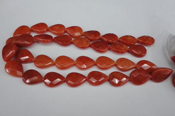 CCN2328 15.5 inches 18*25mm faceted flat teardrop candy jade beads