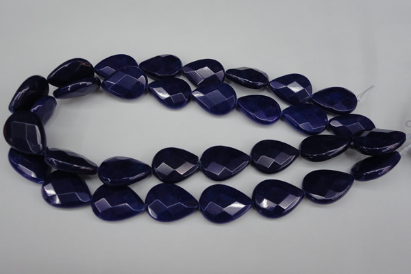 CCN2335 15.5 inches 18*25mm faceted flat teardrop candy jade beads