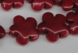 CCN2344 15.5 inches 20mm carved flower candy jade beads wholesale