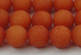 CCN2407 15.5 inches 4mm round matte candy jade beads wholesale