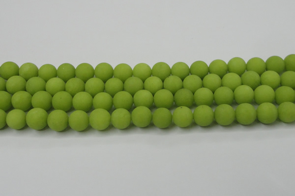 CCN2409 15.5 inches 4mm round matte candy jade beads wholesale