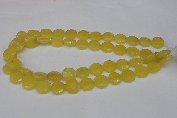 CCN241 15.5 inches 15mm faceted coin candy jade beads wholesale