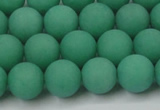 CCN2410 15.5 inches 4mm round matte candy jade beads wholesale