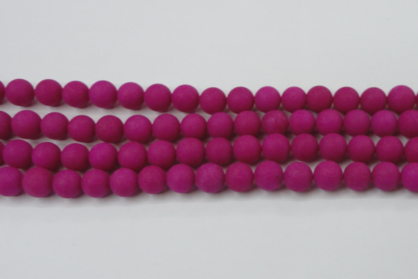 CCN2424 15.5 inches 6mm round matte candy jade beads wholesale