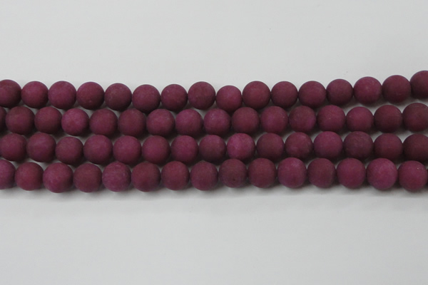 CCN2425 15.5 inches 6mm round matte candy jade beads wholesale