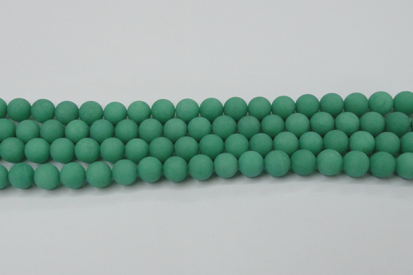 CCN2430 15.5 inches 6mm round matte candy jade beads wholesale