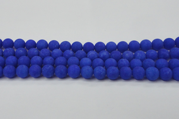 CCN2433 15.5 inches 6mm round matte candy jade beads wholesale