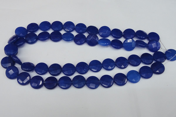 CCN244 15.5 inches 15mm faceted coin candy jade beads wholesale