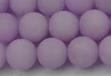 CCN2501 15.5 inches 14mm round matte candy jade beads wholesale