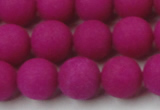 CCN2504 15.5 inches 14mm round matte candy jade beads wholesale