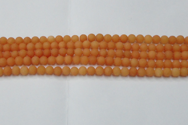 CCN2516 15.5 inches 6mm round matte candy jade beads wholesale