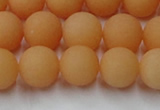 CCN2519 15.5 inches 12mm round matte candy jade beads wholesale