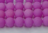 CCN2524 15.5 inches 8mm round matte candy jade beads wholesale