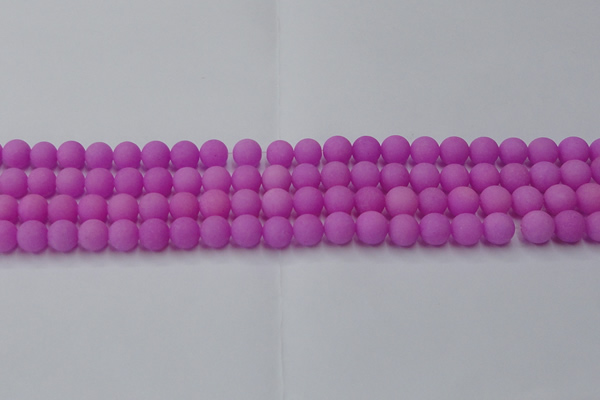 CCN2524 15.5 inches 8mm round matte candy jade beads wholesale