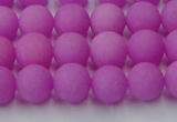 CCN2525 15.5 inches 10mm round matte candy jade beads wholesale