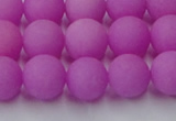 CCN2526 15.5 inches 12mm round matte candy jade beads wholesale