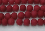 CCN2529 15.5 inches 4mm round matte candy jade beads wholesale