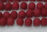 CCN2530 15.5 inches 6mm round matte candy jade beads wholesale