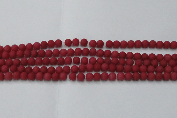 CCN2530 15.5 inches 6mm round matte candy jade beads wholesale