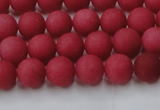 CCN2531 15.5 inches 8mm round matte candy jade beads wholesale