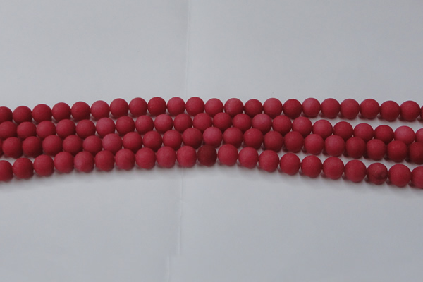 CCN2531 15.5 inches 8mm round matte candy jade beads wholesale