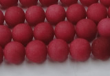 CCN2532 15.5 inches 10mm round matte candy jade beads wholesale