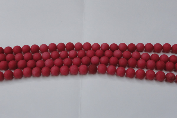 CCN2532 15.5 inches 10mm round matte candy jade beads wholesale