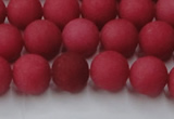 CCN2533 15.5 inches 12mm round matte candy jade beads wholesale