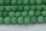 CCN2536 15.5 inches 4mm round matte candy jade beads wholesale