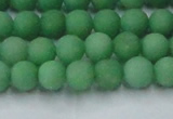 CCN2537 15.5 inches 6mm round matte candy jade beads wholesale