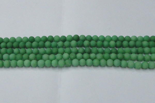 CCN2537 15.5 inches 6mm round matte candy jade beads wholesale