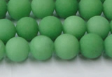 CCN2539 15.5 inches 10mm round matte candy jade beads wholesale