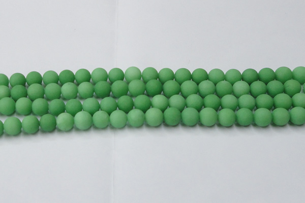 CCN2539 15.5 inches 10mm round matte candy jade beads wholesale