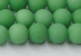 CCN2540 15.5 inches 12mm round matte candy jade beads wholesale