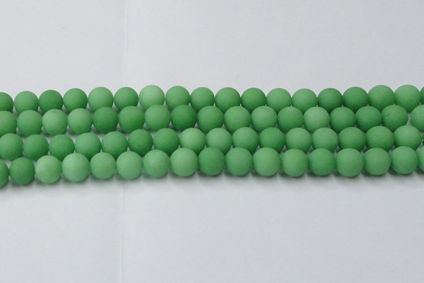 CCN2540 15.5 inches 12mm round matte candy jade beads wholesale