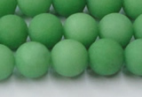 CCN2541 15.5 inches 14mm round matte candy jade beads wholesale