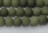 CCN2544 15.5 inches 6mm round matte candy jade beads wholesale