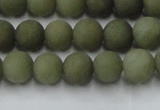 CCN2545 15.5 inches 8mm round matte candy jade beads wholesale