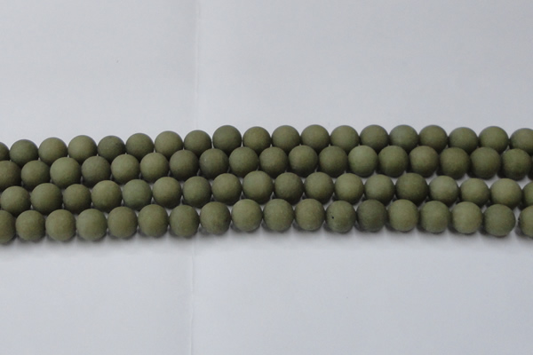 CCN2546 15.5 inches 10mm round matte candy jade beads wholesale